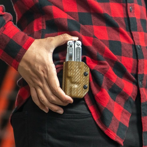 Clip & Carry Copertura supporto guaina Kydex per strumento multiutensile LEATHERMAN FREE P2 - Foto 12 di 15