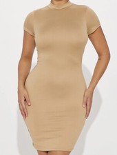 Fashion Nova Christianne Mini Dress Small - Color: Camel New