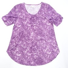 Lularoe Blouse Women Size XS Purple Short Sle...