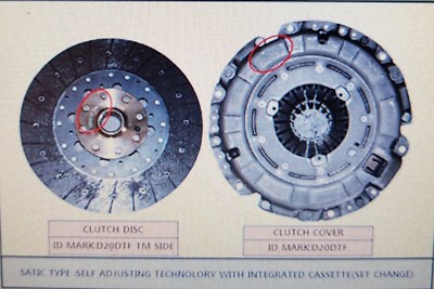 Genuine Clutch Disc & Cover Set for Ssangyong KORNANDO C +D20F #3001034000
