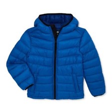 Urban Republic Boys Packable Hooded Full Zip Puffer Jacket Blue Size 24M NWT