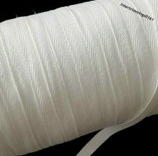 COTTON TAPE 10MM, IDEAL FOR MASKS, BUNTING APRON ETC, RAW WHITE, CHOOSE LENGTH