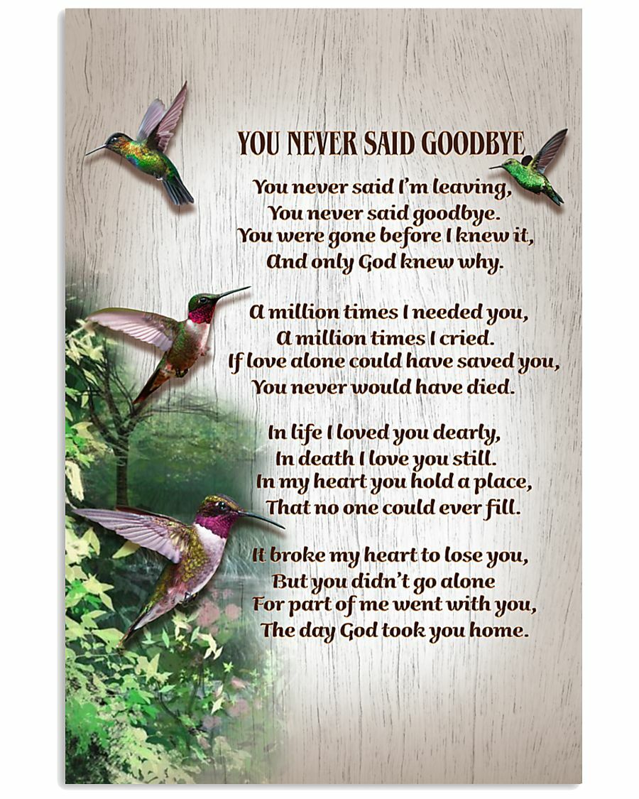 Never Say Goodbye Poems