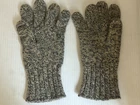 Men Unbranded Wool Cotton Gloves Beige & Black Size M