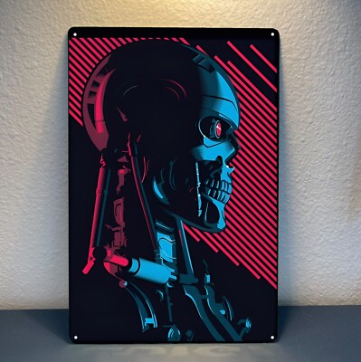 Terminator T800 Film Metall Poster - Sammlerstück Blechschild - 20 x 30 cm