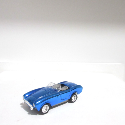 JOHNNY LIGHTNING TJET 500 SLOT CAR HO FORD A/C COBRA CHROM BLAU NEU - Bild 1 von 6