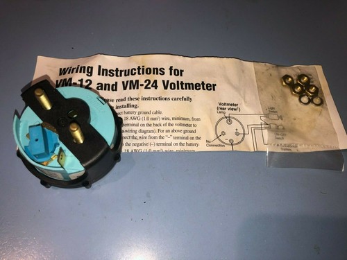 Murphy Voltmeter Gauge 12V 8 - 16 Volt Dial 52mm Diam # Vm12 - Picture 5 of 6