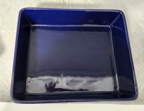 Temptations By Tara COBALT BLUE Stoneware 12 inch Baking Dish - Picture 2 of 6