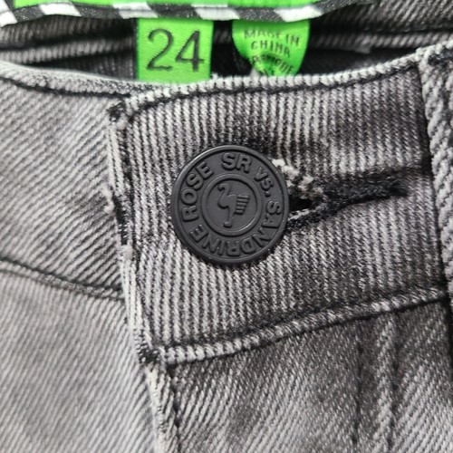 Pantalones de mezclilla Free People Sandrine plateados rosa pierna recta dobladillo desgastado talla 24 nuevos con etiquetas - Imagen 3 de 13
