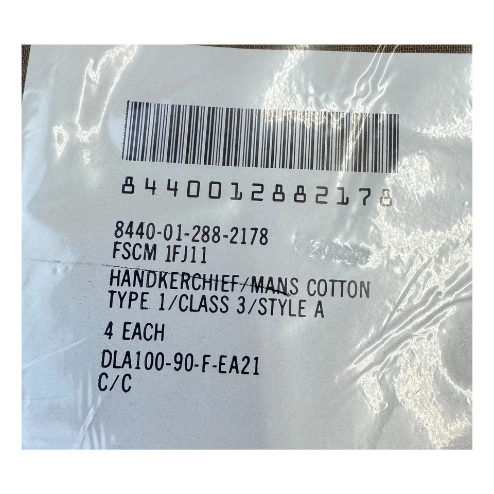 New Military Brown Mans Cotton Handkerchief (4 each) *mocinc1982* - Image 3 of 4