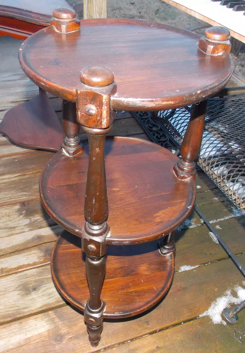 Pine Old Tavern 3 Tier Ethan Allen Plant Stand PS136 EA 12 eBay