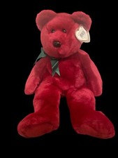 Ty Beanie Buddy Cranberry the Teddy Bear Large 15" Retired Plush Toy 1998 EUC