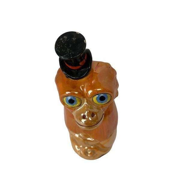 Takito TT Lusterware Rare vintage Orange Monkey Vase