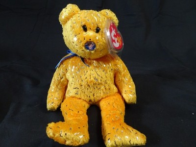 TY BEANIE BABY GOLD DISCOVER BEAR 2006 NORTHWESTERN MUTUAL EXCLUSIVE MWMT