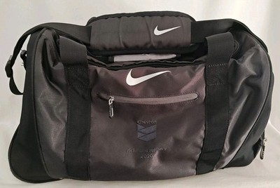 Nike Duffel Bag Black TC0241-010 Embroidered Logo Travel shoe Garage with strap