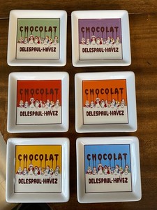 Chocolat / Delespaul-Havez coasters  Set of  6