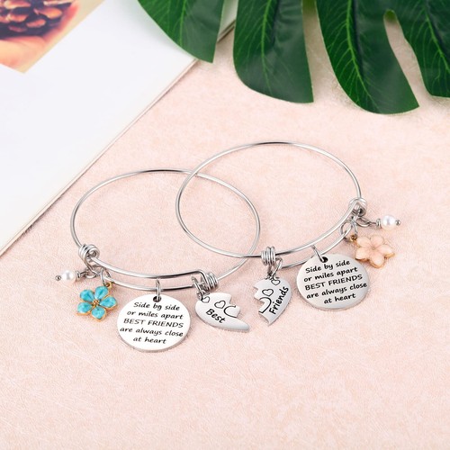 Juego de 2 brazaletes de amistad para mejores amigos, joyas de mejor amigo para 2 adolescentes - Imagen 4 de 5