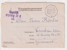 WW2 Polish Officers Letter Prisoner of War 1942 Oflag II E Germany to Warsaw