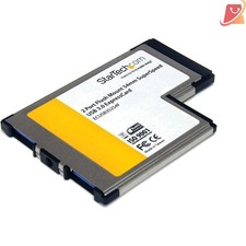 2 Port USB 3.0 ExpressCard Adapter Fast Data Transfer Laptop Expansion