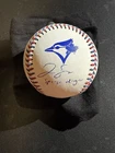 George Springer Signed Blue Jays Team Baseball Inscription Fanatics Auth Auto