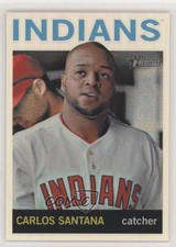 2013 Topps Heritage Chrome Refractor 375/564 Carlos Santana #HC41 4c5