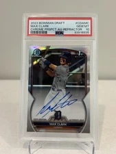 2023 Max Clark Bowman Chrome Prospect Refractor Auto 161/499 PSA 10 Gem Mint