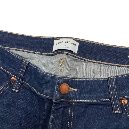Lane Bryant Blue Denim Signature Fit Mid-Rise Straight Crop Jeans Plus Size 20 - Afbeelding 5 van 12