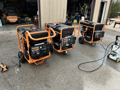 #ad 3 Generac GP17500E 17500W Portable Generators 120 240V Low Hours Commercial $5995.99