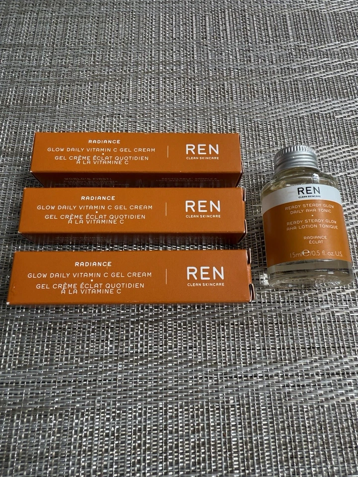 Ren Radiance Glow Daily Vitamin C Gel Cream 3x 7ml, Daily Tonic 15ml Travel Size - image 2 of 4
