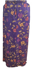 Vintage Herman Geist Maxi Skirt Purple Floral Size Medium
