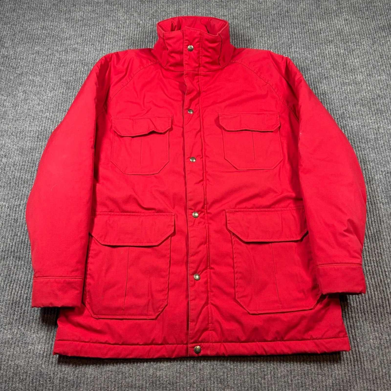 Vintage Woolrich Jacket Men's L Red Insulated Parka Winter Warm Coat USA Made