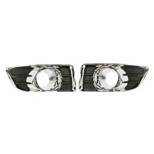 For Chevy Malibu Fog Light Cover 2006-2008 Driver Passenger Pair Bezel Black 