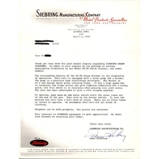 Siebring Manufacturing Co Owen Siebring George IA Vintage Farming Leaflet SJ23