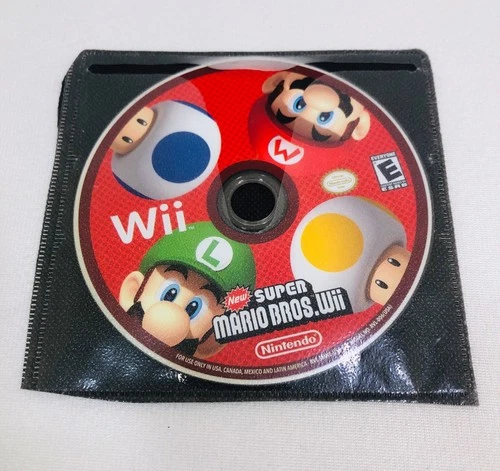 New Super Mario Bros. Wii (Nintendo Wii, 2009) DISC ONLY Tested Working