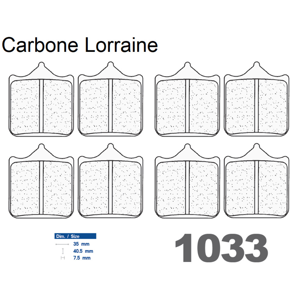 Plaquettes de frein avant Carbone Lorraine pour moto Ducati 749 de 2003 à 2007