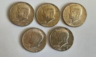 Lot Of 5 40% Silver Kennedy Half Dollars