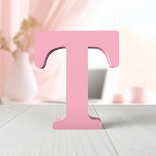 6 Inch Pink Wood Letters Unfinished Wood Letters for Wall Decor Decorative Stand
