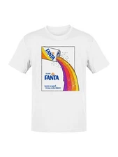 Officially Licensed Fanta Retro Advertisement with Rainbow Pour Men's T-shirt