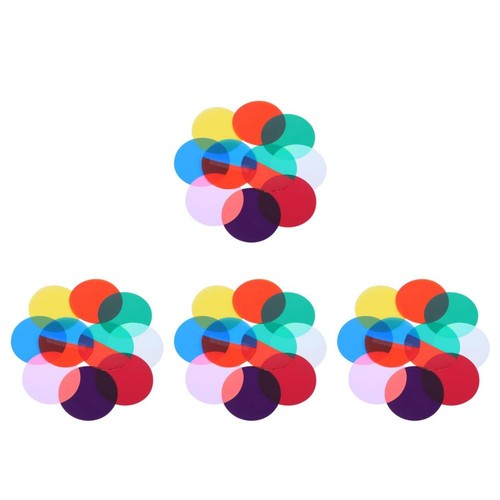  Set of 4 Ambient Light Color Film Colored Gels for Lights Diffusers Window - Zdjęcie 7 z 12