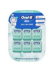 Oral-B Glide All-In-One Mint Flavor Dental Floss, 44 m, 6 pk.(288.7 Yards)