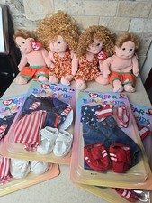 Vintage Lot Of Ty Beanie Kids Dolls And Clothing
