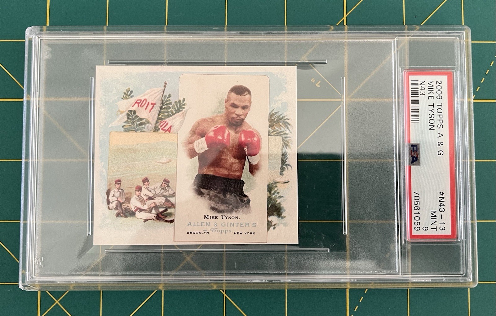 2006 TOPPS ALLEN & GINTER MIKE TYSON N43 BOX LOADER #N43-13 PSA 9 MINT