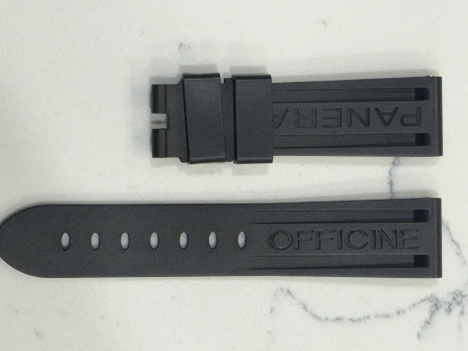 Bracelet En Caoutchouc Noir Panerai 22MM (22/20MM) - Photo 4/4