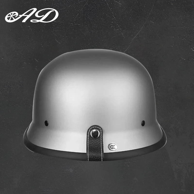 AD Nuevo Casco Moto Retro Medio Casco Cuatro Temporadas General Soldado Alemán H Foto 3 de 4