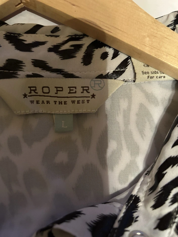 Camisa Roper Para Mujer Talla L Perla A Presión Trabajo Viaje Inteligente Informal Western Club Wear Foto 4 de 4