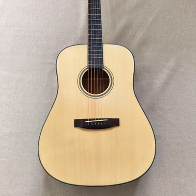 41'' Dreadnought Acoustic Guitar Spruce Top Hollow Bag Bone Nut Purpleheart FB