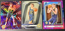 24-25 Optic Johnny Furphy Hyper Pink Prizm Rated Rookie + Swirl #112 + Base #237