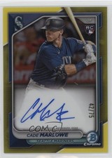 2024 Bowman Chrome Rookie Yellow Refractor 42/75 Cade Marlowe #CRA-CM Auto 1d59