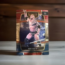 2022 Panini Select WWE - Concourse The Rock #20 Red & Blue Prizm
