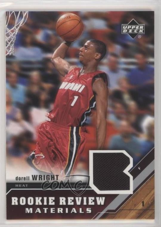 2005-06 Upper Deck Rookie Review Materials Dorell Wright #RRM-DO u0h